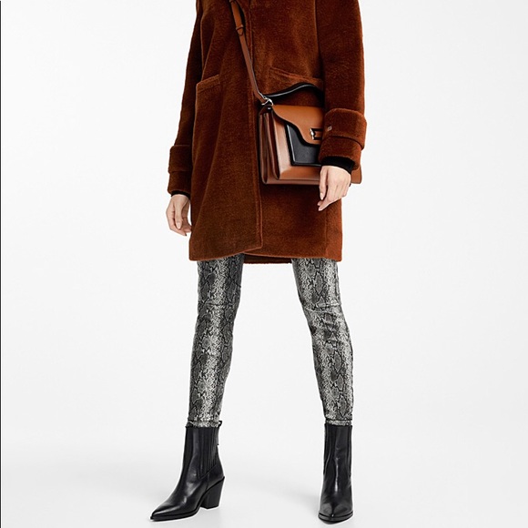 Snakeskin denim leggings - Picture 2 of 3